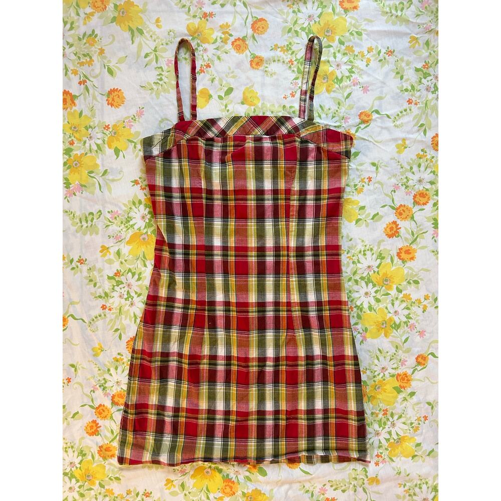 Vintage y2k Byer Too! plaid red mini dress